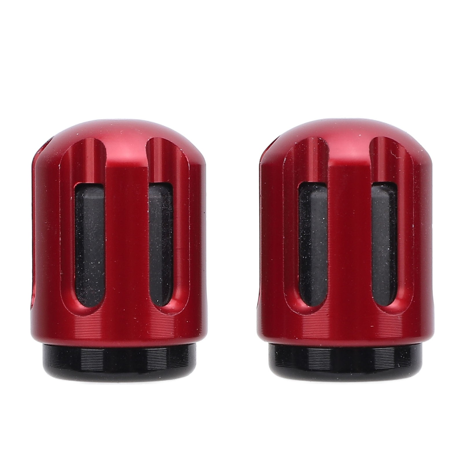 Red Pair Of Motorcycle Tire Valve Stem Caps Aluminium Alloy Airtight Tire Air