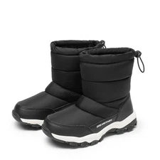 Kids Girls Boys Snow Boots Fur Lined Waterproof Winter Warm Non-slip Ski Boots