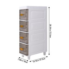 Slim Storage Cabinet Narrow Slide Out Drawers Bathroom Kitchen Gap Storage Unit