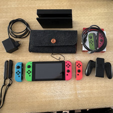 Nintendo Switch 32GB TV-fähig, Joy-Cons Neon/Grün/Pink/Blau + Zuberhör …