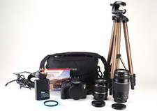 Canon EOS 100D DSLR & 18-55 & 75-300mm Dual Kit Refurbished +12Month Guarantee.