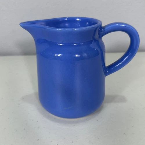 Vintage Creamer Pitcher Pottery Blue
