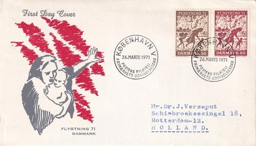 SA25d Denmark 1971 Joint Nothern Campaign for the Benefit of Refugees, FDC