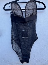 Zara Lingerie Black Lace Strapless Overwire Body Suit BNWT M Medium