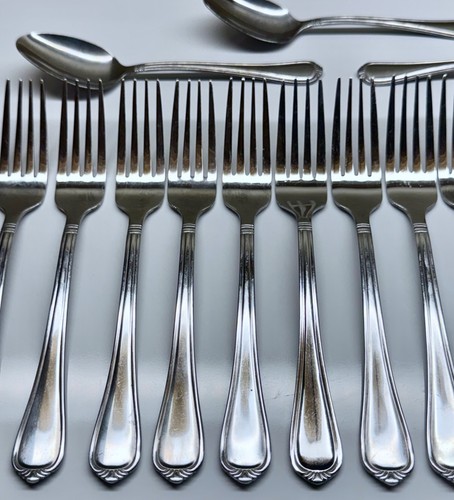 SILVERWARE ~ PFALTZGRAFF GREENWICH LANCASTER ~ 12 DINNER FORK ~  3 TEASPOON s GC - Imagen 2 de 4