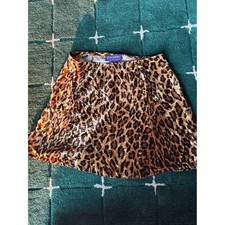 Ralph Lauren Collection Purple Label F/W 1994 Mini Velvet Leopard Skirt 6