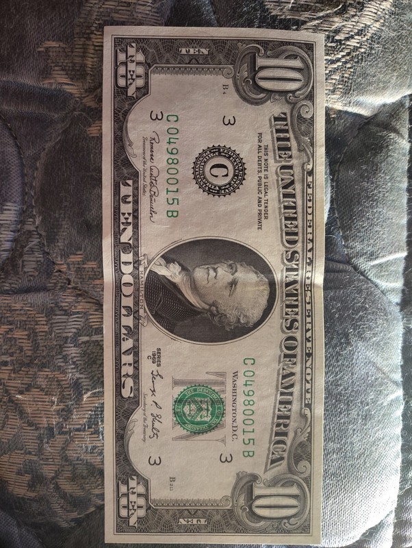 1969 c 10 dollar bill