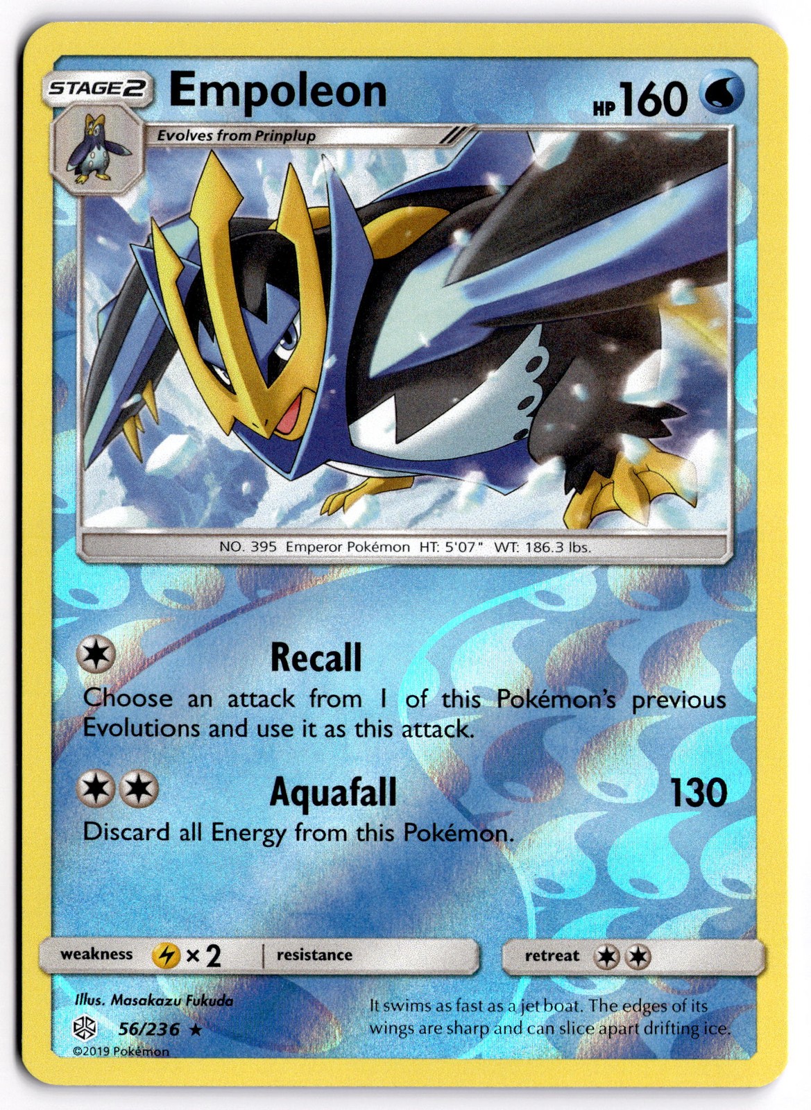 Pokemon TCG Empoleon 56/236 SM - Cosmic Eclipse Rare Reverse Holo