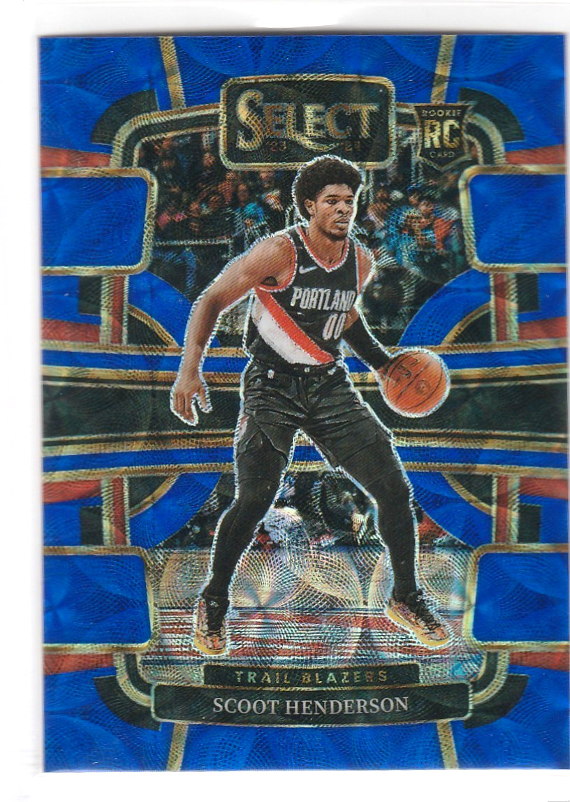 SCOOT HENDERSON 2023-24 Panini Select 189/249 Blue Scope RC #77 Portland Rookie