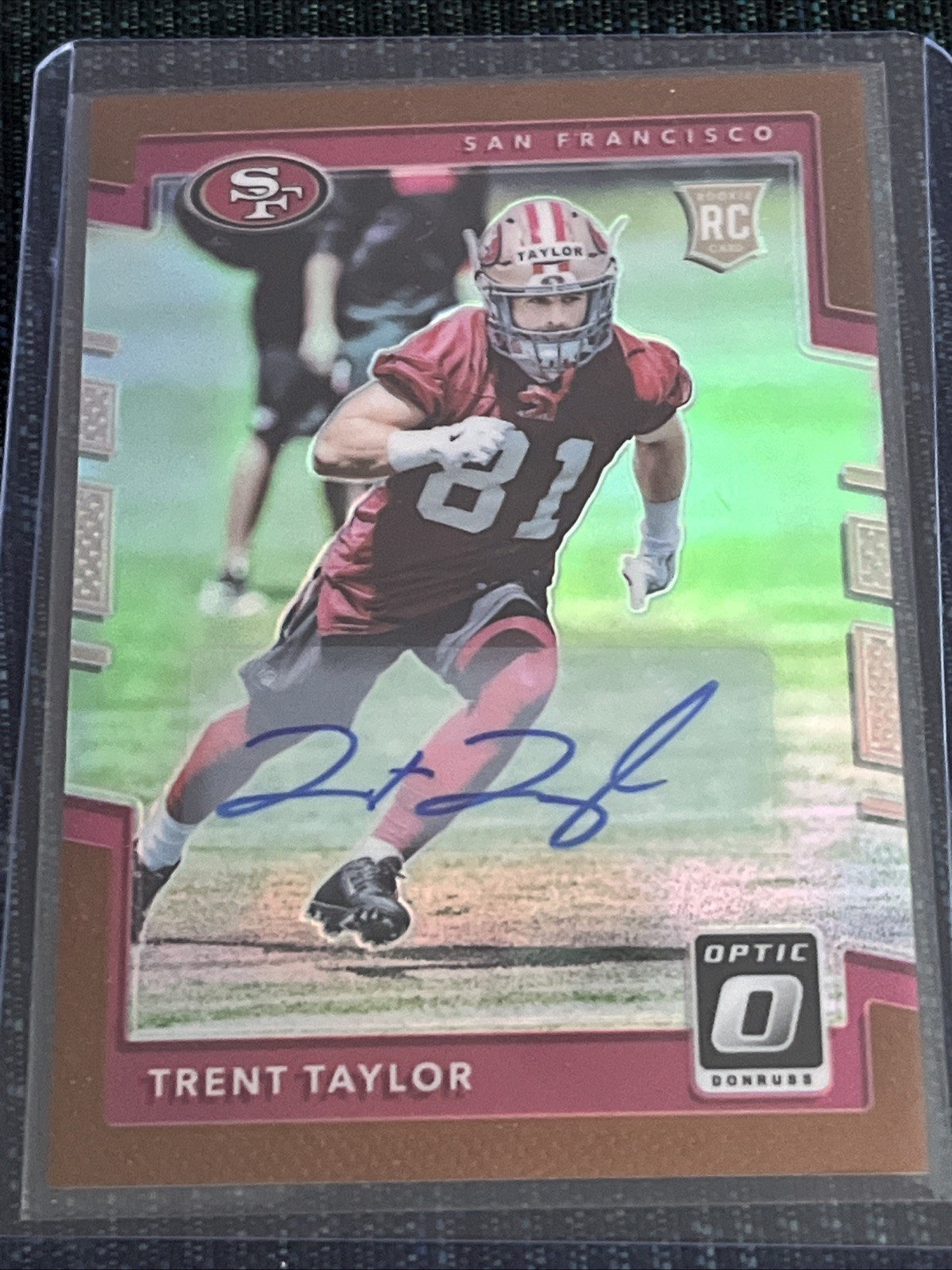 Trent Taylor Panini Donruss Optic #125 Autograph-Bronze