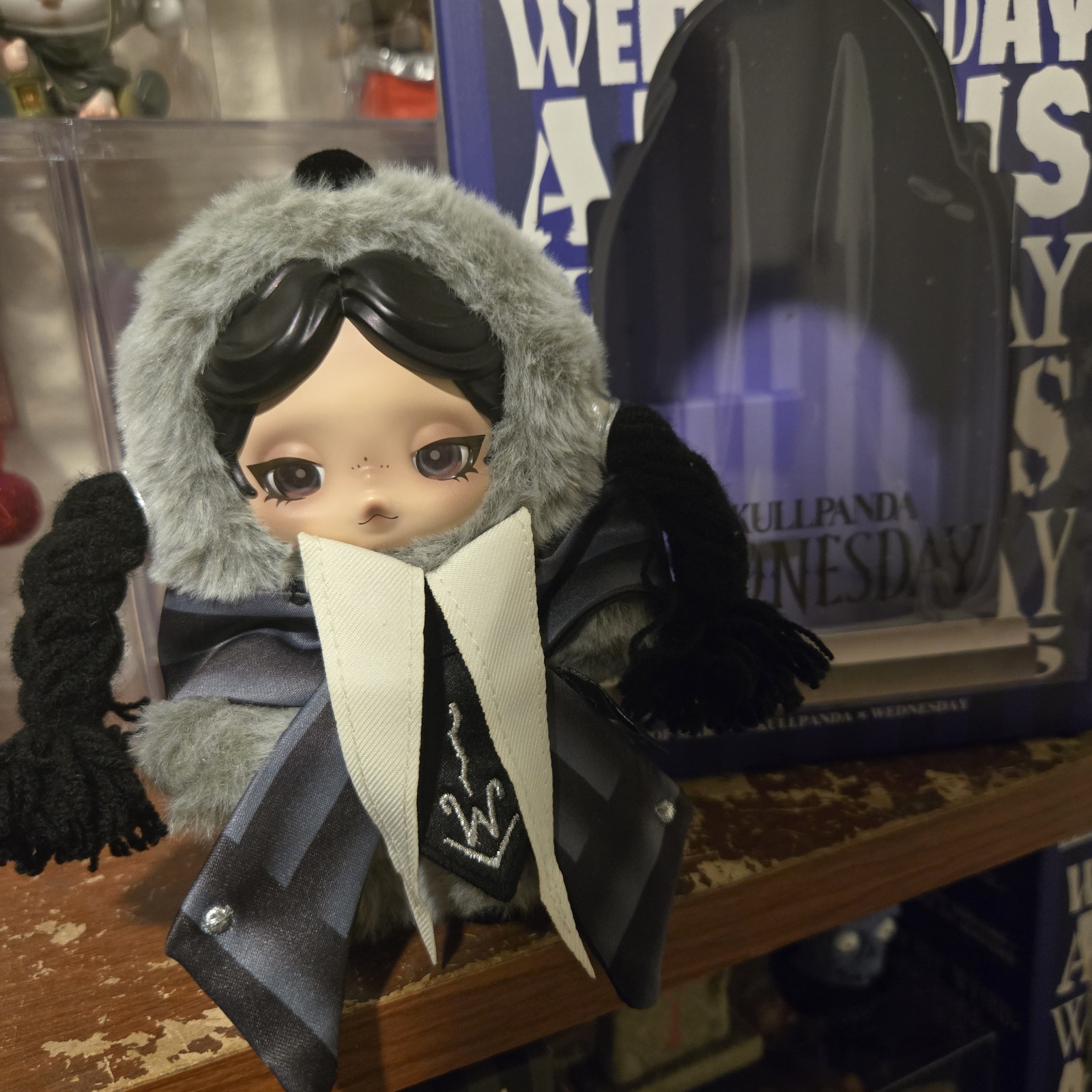 Skullpanda x Wednesday Plush Nevermore Academy Uniform Version