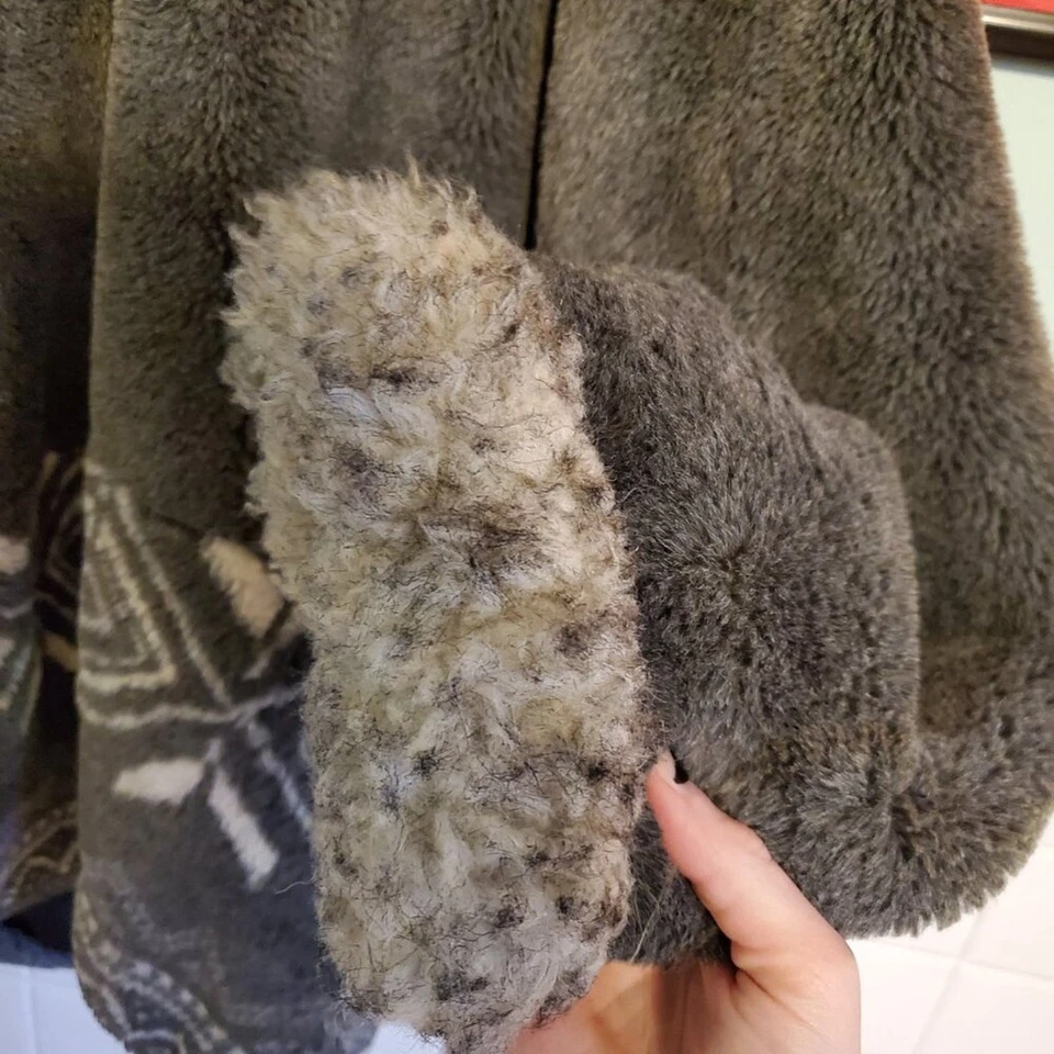 Hannah на Mar.lo серый искусственного меха женщин с капюшоном Куртка Пальто размер 2 X - Изображение 3 из 4