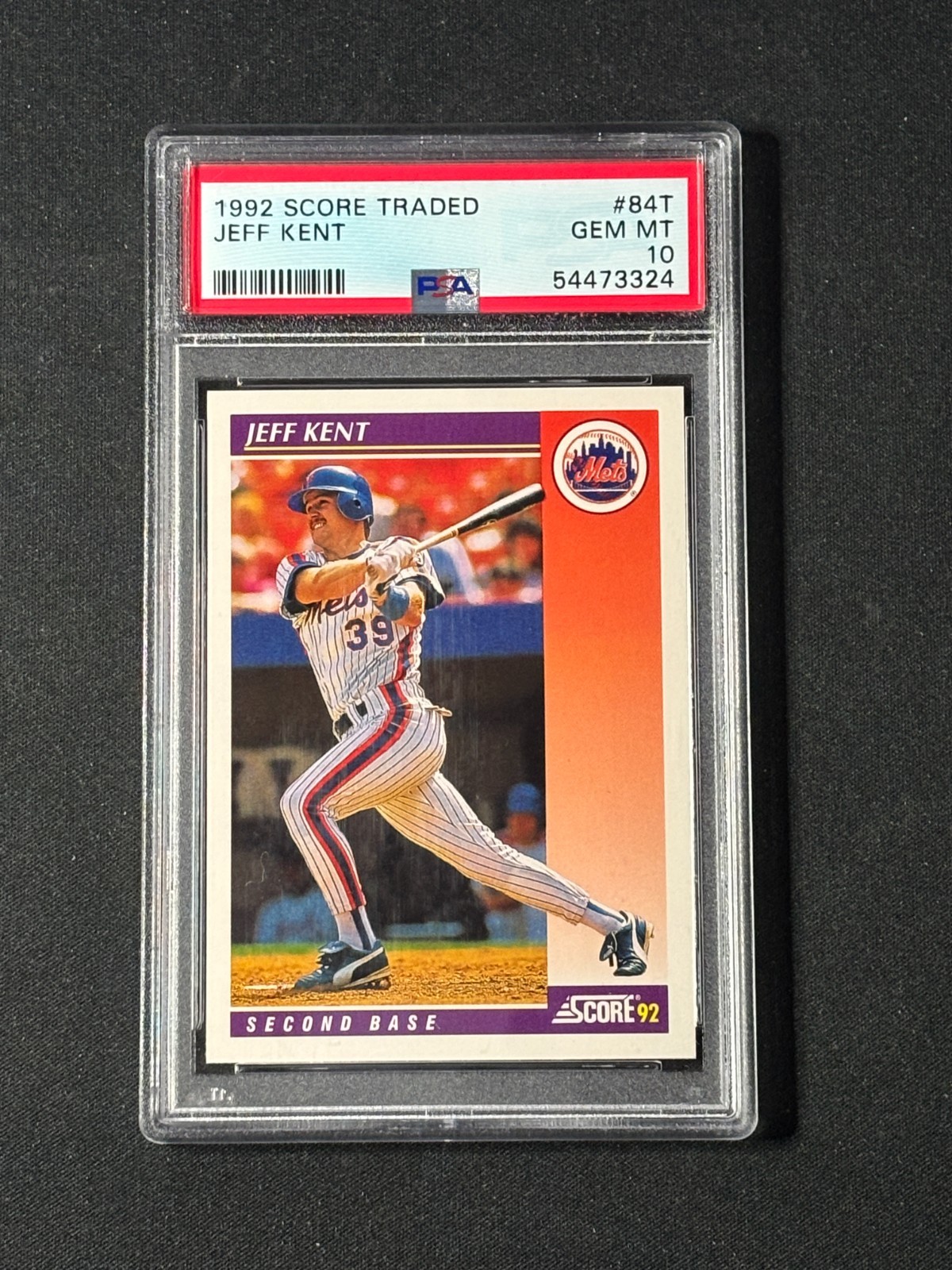 1992 Score Traded  Jeff Kent #84T Rookie RC PSA 10 GEM MINT Giants Mets Dodgers