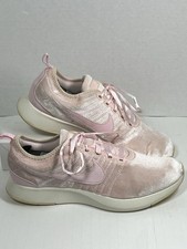 Nike Girl's Dualtone Racer Pink White Sz 7Y Running Shoe Girly Barbie Core EUC