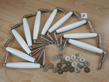 10 Möbelgriffe von Ikea * Lindsdal *  Küche Schrank 128mm Keramik weiß Tür (1)