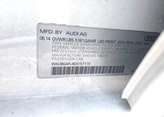 Audi S4 B8.5 2014 Audi trasero derecho marrón castaño negro panel de moldura de puerta Foto 3 de 3