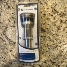 Glacier Bay Decorative Push-Button Sink Drain Without Overflow in Brushed Nickel