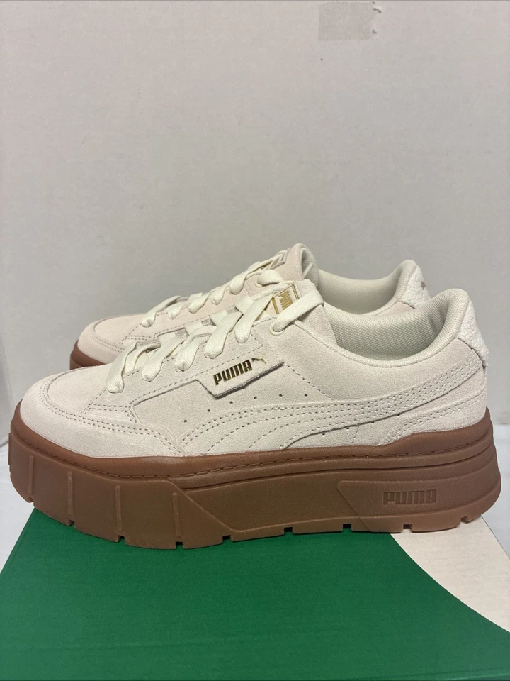 PUMA Mayze Stack Soft Winter Platform  Womens White Sneakers Casual Shoes Size 8 - Image 4 of 4
