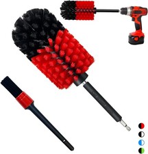 Wheel Brush Kit, Soft Drill Wheel Cleaner Brush, No Scratches Highly Dense Car