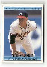 1992 DONRUSS #BC4 TOM GLAVINE BONUS CARDS ATLANTA BRAVES