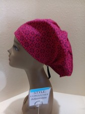 Floral Star Women's Euro/Chef Surgical Scrub Hat/Cap Handmade