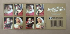 20 USPS Sparkling Holiday Santa Christmas Forever Stamps