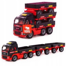 Tipper Truck with Two Trailers - Realistic Toy Vehicle for Kids