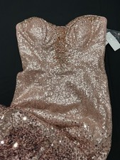 Ombr Sequin Prom Dress Size 4 Blush Strapless Prom Dress New with Tags