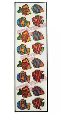 HAMBLY STUDIOS STICKERS PRISMATIC COLORFUL FISH CARTOON COLLECTIBLE VINTAGE RARE
