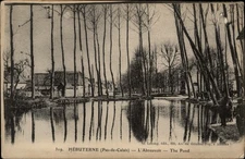 Hebuterne Pas de Calais The Pond France vintage postcard c697