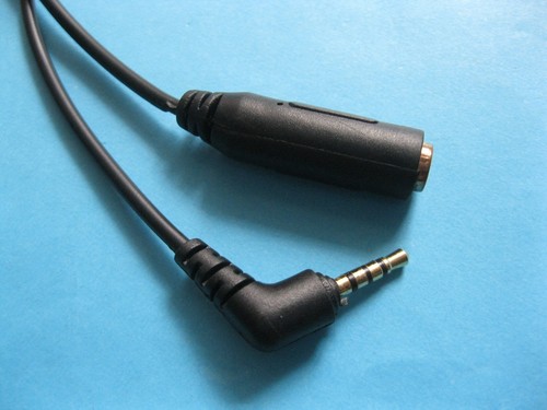 5pcs Nickel Plated Angle 2.5mm 4 Pole Male to 3.5mm Jack Stereo Audio Cable 16cm - Picture 3 of 3