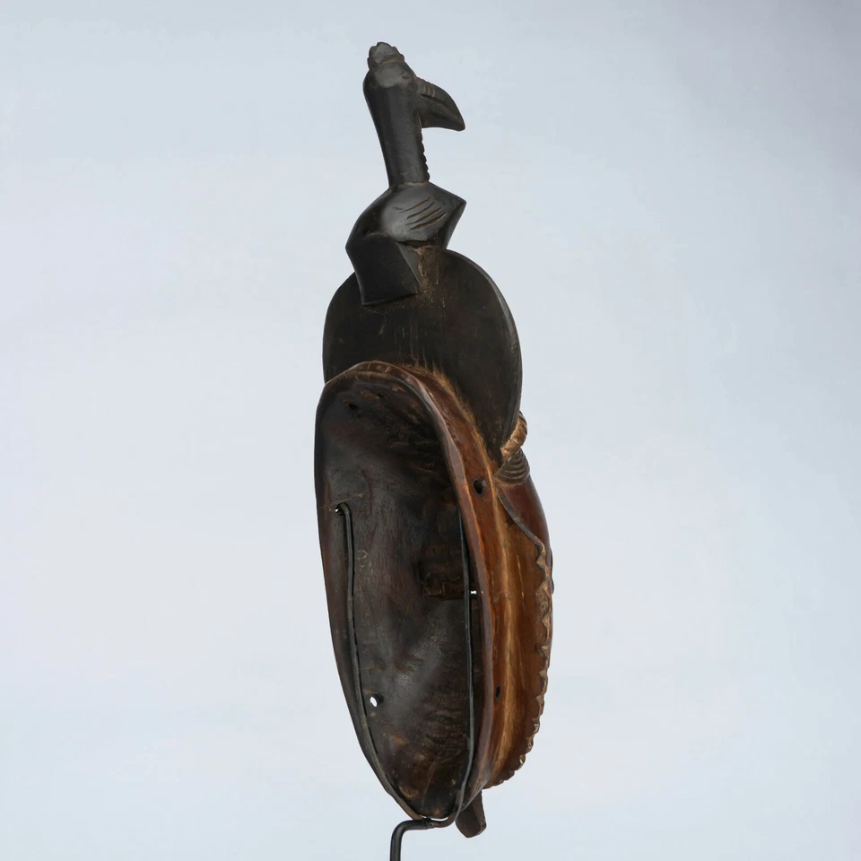 D121 -MASQUE AFRICAIN ANCIEN, ART AFRICAIN, MASQUE YAOURE, BAOULE, CÔTE D'IVOIRE - Photo 4/4