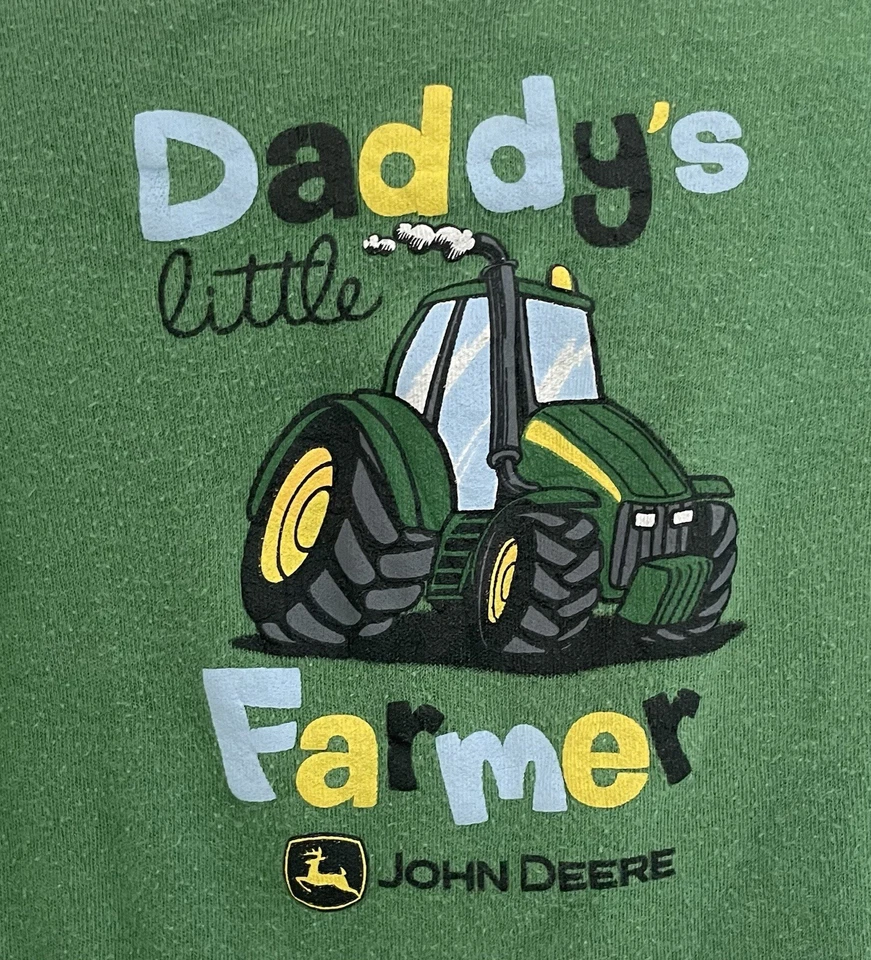 Body John Deere Bebé Niño Papá Pequeño Granjero Algodón Manga Larga Verde 9 M Foto 3 de 4