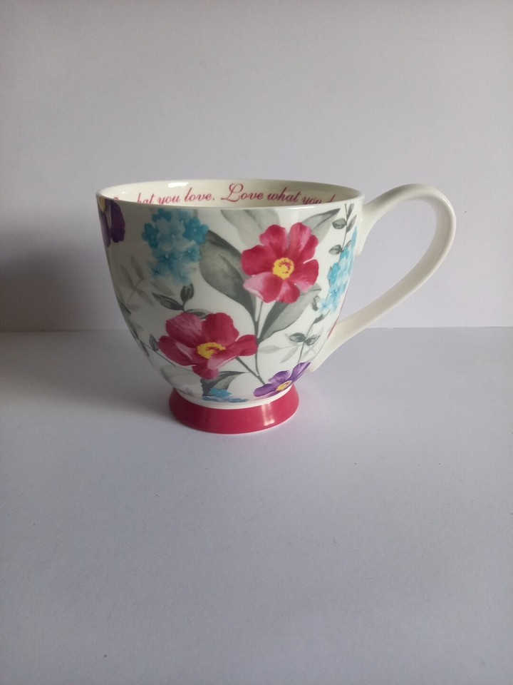 Portobello By Inspire Bone China Floral Footed Mug eBay