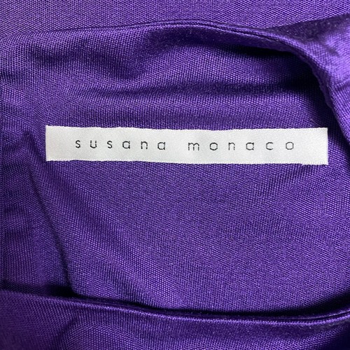 Susana Monaco Womens Purple Sleeveless Knee Length Stretch Button Back Dress S - Picture 6 of 7