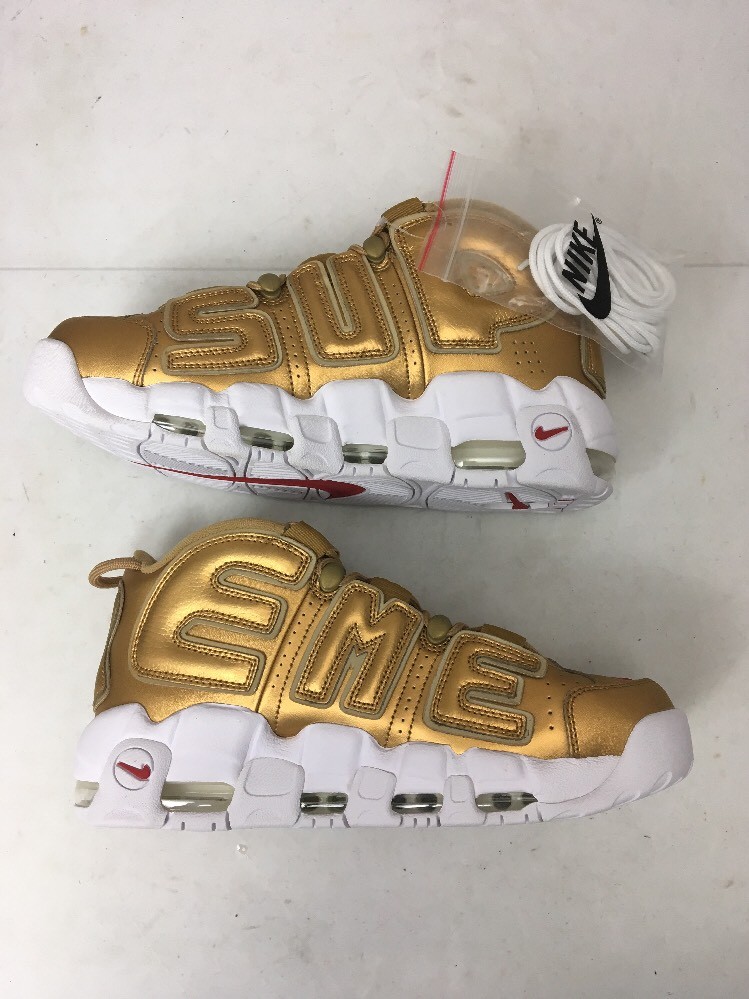 Supreme Nike Air More Uptempo Gold Suptempo. DS. SZ 9 100