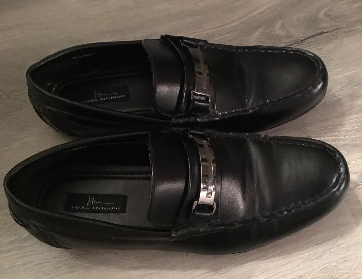 MENS MARC ANTHONY BLACK SLIP ON LOAFERS SIZE 8.5 MED Dress  display picture 2