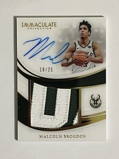 2018-19 Immaculate Premium Patch Autograph #PP-MBG Malcolm Brogdon /25