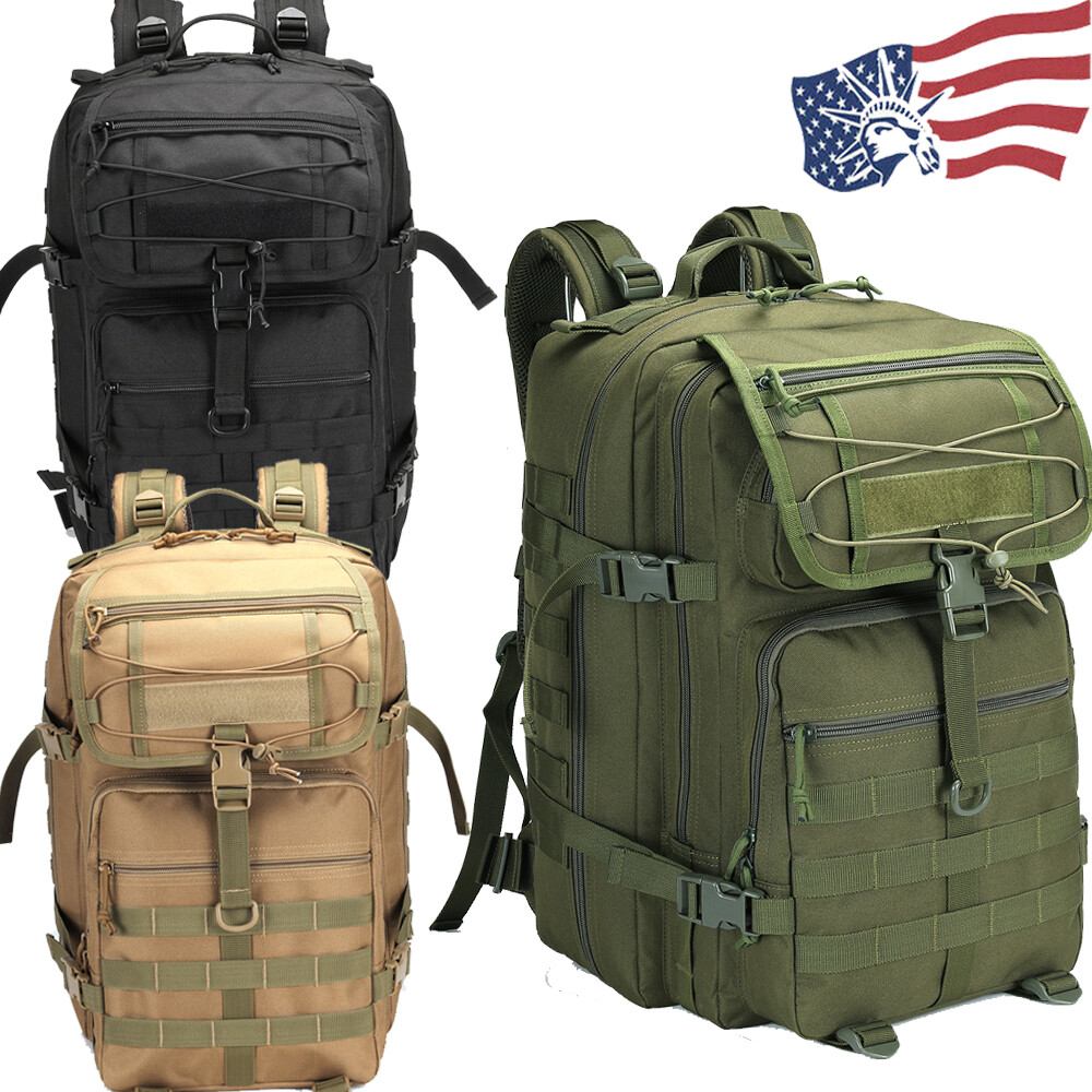 Sac à Dos Militaire Tactique 45L Pour Hommes - Randonnée, Voyage, Sport, En Nylon Et Polyester