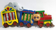 Vintage Homco Burwood Circus Train Wall Hanging Animals Zoo Nursery Decor USA