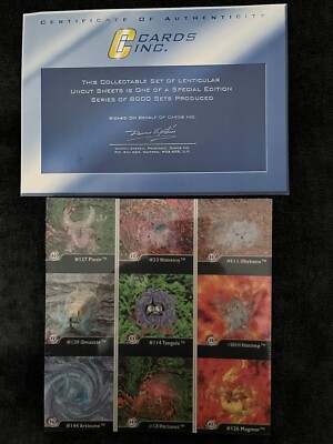 Pokémon Series One 1999 Lenticular UNCUT & FACTORY SEALED Sheets & Certificate