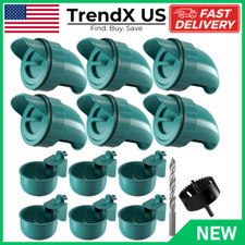 Chicken Feeder No Waste Automatic Poultry Feeder Port Kit Chicken Feeders Set 6