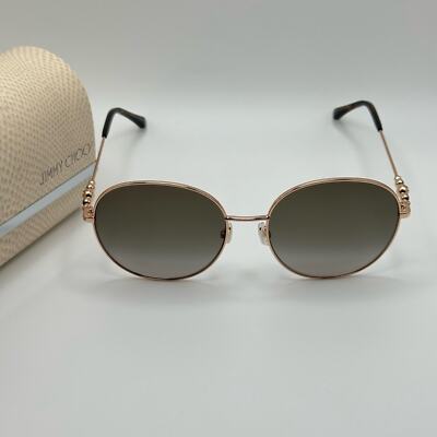 NEW JIMMY CHOO Birdie/S 06J Gold Brown Authentic Women Sunglasses
