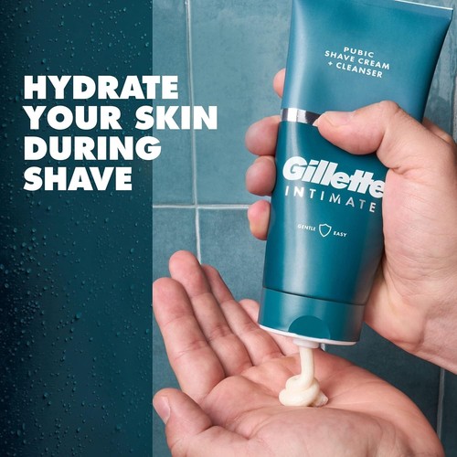 Gillette Male Intimate 2-in-1 Pubic Shave Cream and Cleanser 6 OZ Pack of 6 - Picture 3 of 9
