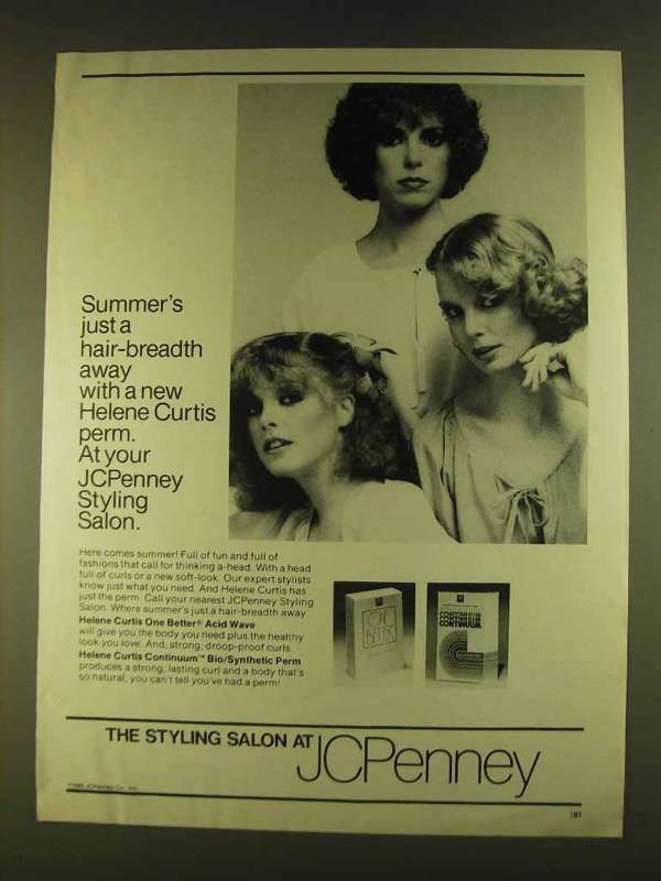 1980 JCPenney Helene Curtis Perm Ad HairBreadth eBay