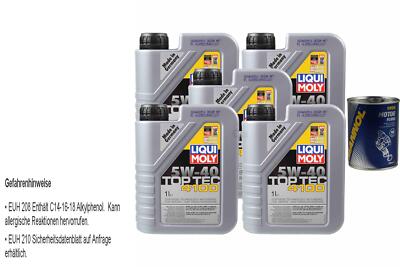 5L Motoröl Liqui Moly Top Tec 4100 5W-40 1x MANNOL Motor Flush ADDITIV