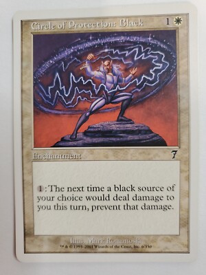 mtg protection from everything cards Magic The Gathering Card Circle of Protection: Black Enchantment White 2001 dealt damage Rules Text: protection, from, 372