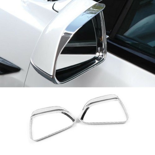 Chrome 2PCS Rearview Mirror Rain Eyebrow Cover Trim For Tesla Model 3 2024 2025 - Picture 1 of 14