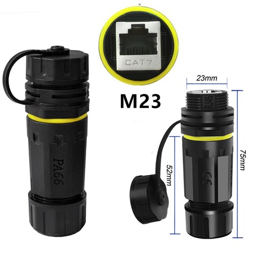 IP68 Waterproof Connector RJ45 Female To Female Coupler for CAT7 Ethernet Cable - Afbeelding 3 van 8