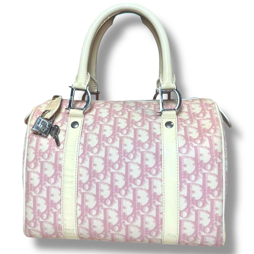 Christian Dior Mini Boston Bag Trotter D Hardware rose sac à main luxe 250413